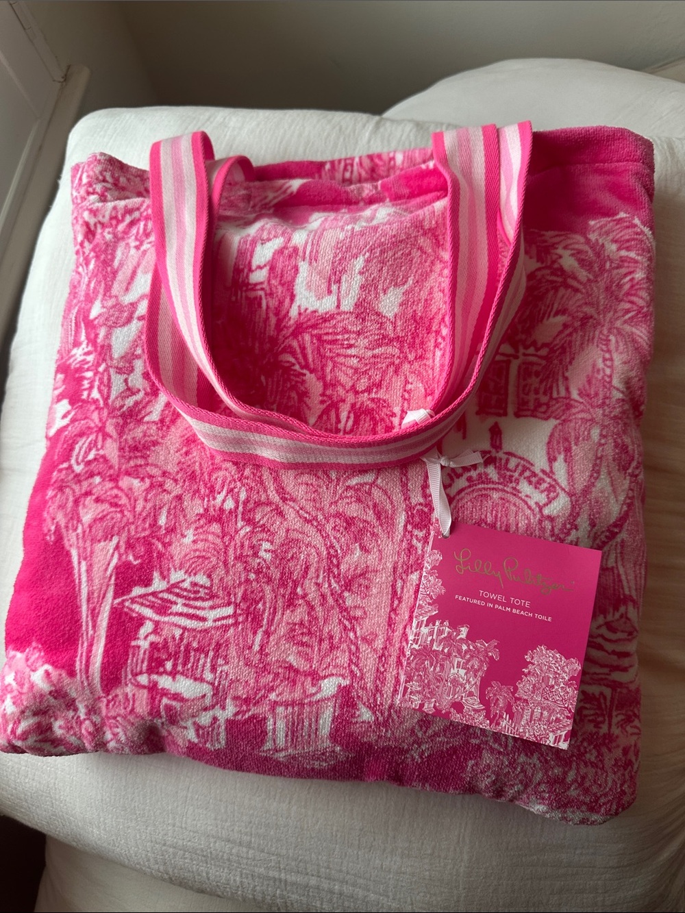 NEW Lilly Pulitzer Towel Tote in Palm Beach Tolie